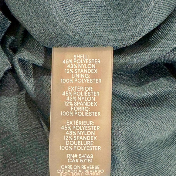 Calvin Klein Blue Long Sleeve Gown with V-Neck - Picture 6 of 9